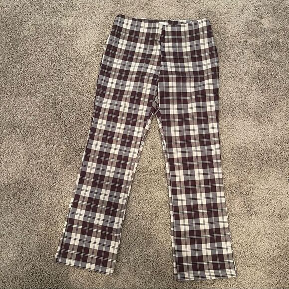 Altar’d State Plaid Pull On Kick Flare Pants - Picture 9 of 12
